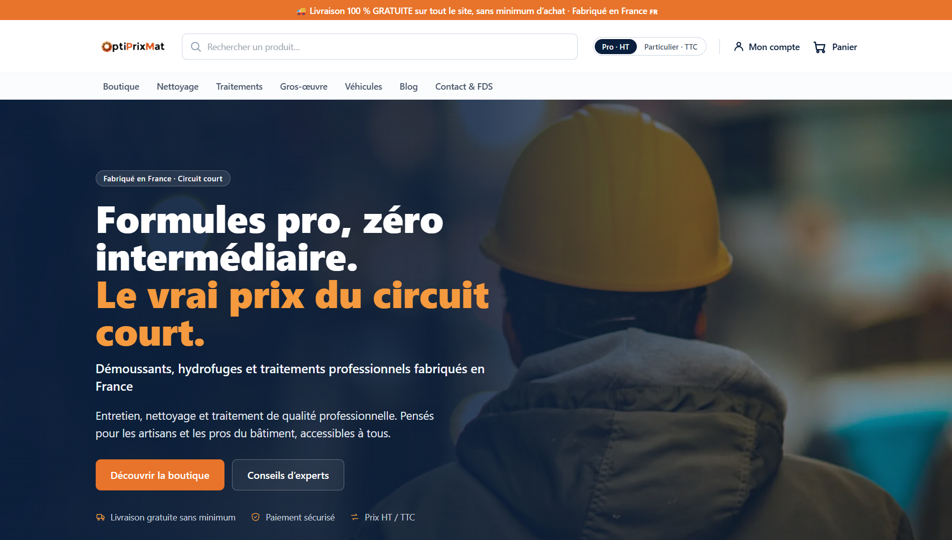 Plateforme e-commerce OptiPrixMat